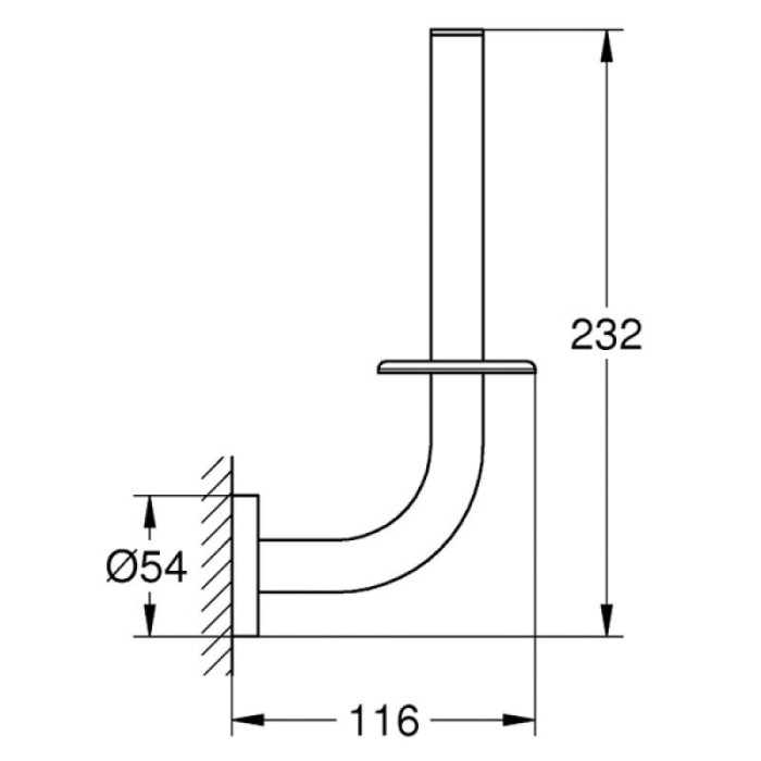Tualetes papīra turētājs GROHE Essentials, 40385001