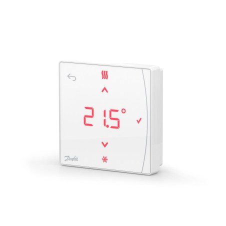 Bezvadu virsmas telpas temperatūras/mitruma termostats ar ekrānu no IR sensoriem DANFOSS Icon2™