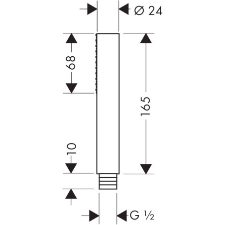 Dušas galva HANSGROHE Axor 1jet, 10531000