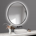 Spogulis ar LED zvaigznēm 60 x 60 cm ar melnu-matētu rāmjiem