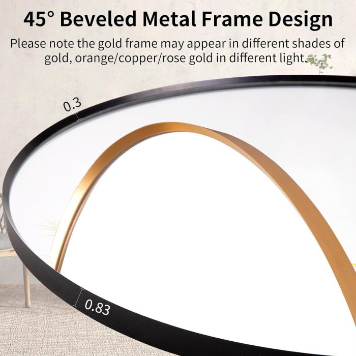 Mirror with LED stars 80 x 80 cm with black-matte frame