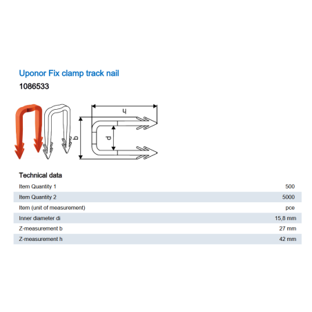 45 mm plate pins, (100 pcs)