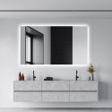 Rectangular mirror with LED spun popup SV1