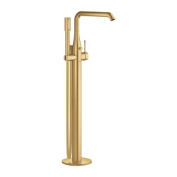 GROHE Essence floor-mounted bath mixer, brushed cool sunrise, 25248GN1