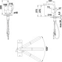 Kitchen (sink) faucet with pull-out hose BLANCO Fontas-S II, truffle