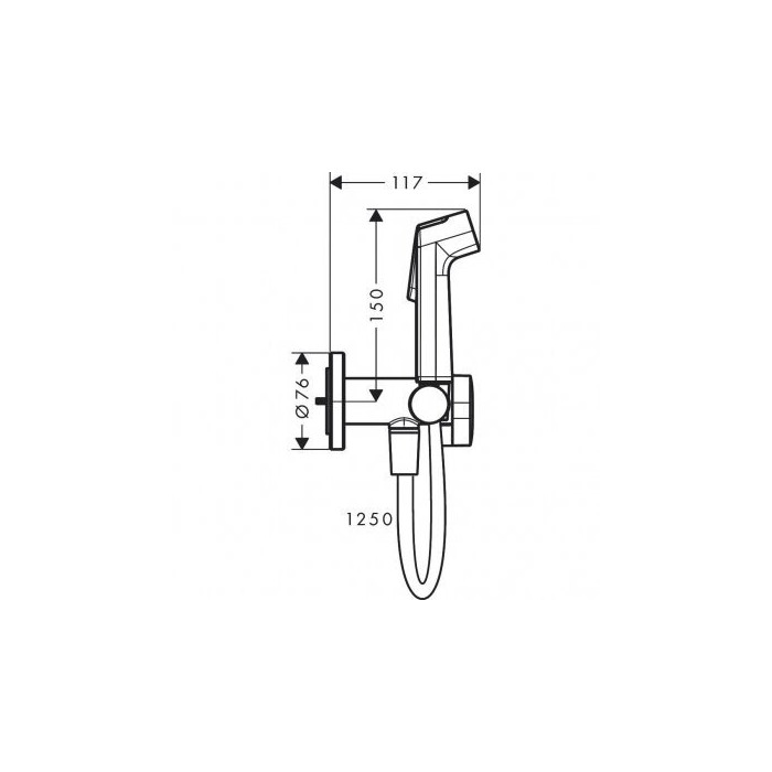 Potinkinis bidē dešelio komplekts HANSGROHE Round 1jet, 29232700