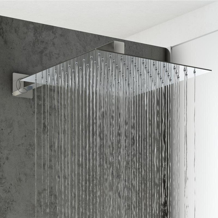 Built-in thermostatic shower set with wall holder MARINER Quadrum set 2, chrome