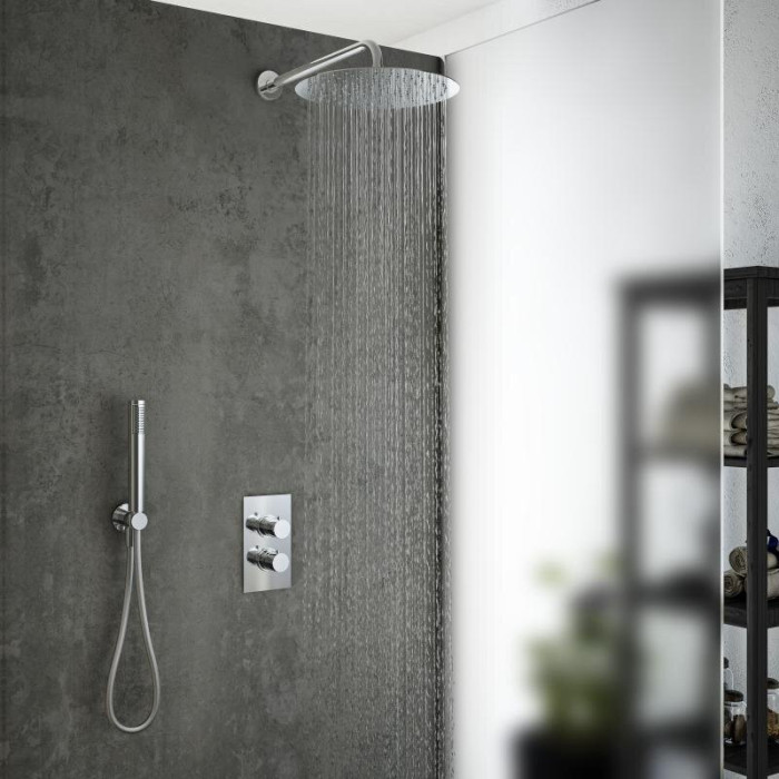 Built-in thermostatic shower set with wall holder MARINER Logica kit 2, chrome