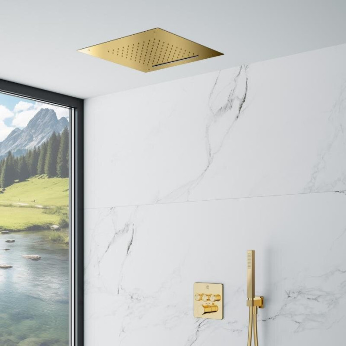 Built-in thermostatic shower set MARINER Eden C set, gold gold