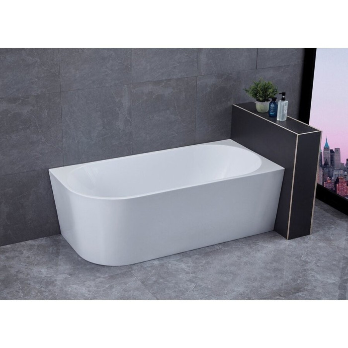 Akrila brīvi stāvoša vanna AQUALINE Tibera R 150 x 75 cm, labā puse