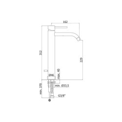 Faucet for sink PAFFONI Light, LIG 081 CR