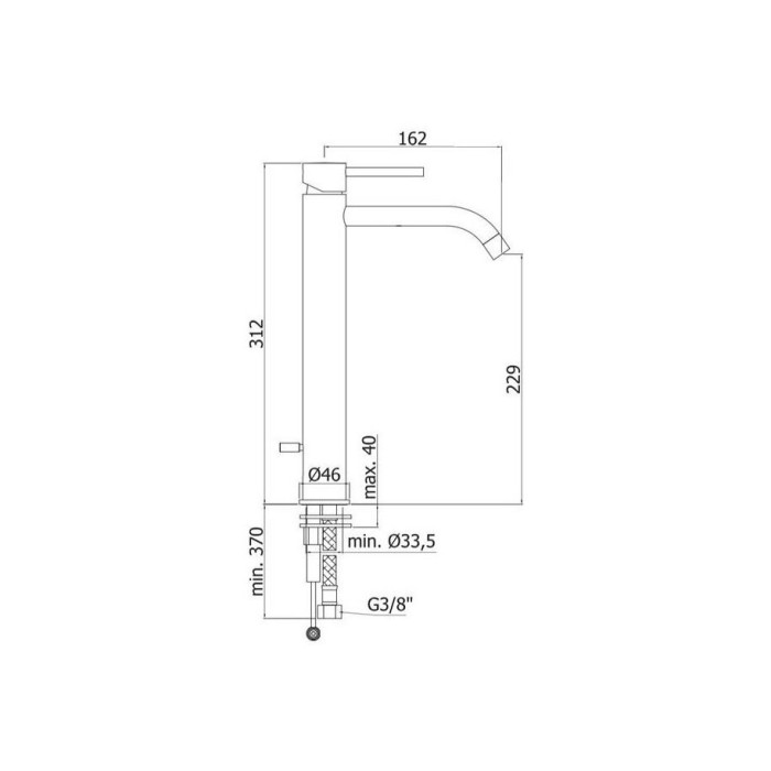 Смеситель для раковины PAFFONI Light, LIG 081 CR