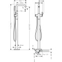 Grīdas vannas maisītājs HANSGROHE Tecturis S, 73440700