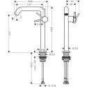 Смеситель для раковины HANSGROHE Tecturis S 240, 73370670