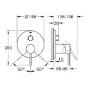 Potinkinis vannas-dušas maisītājs GROHE Essence 3 izejas, hroms, 24169001