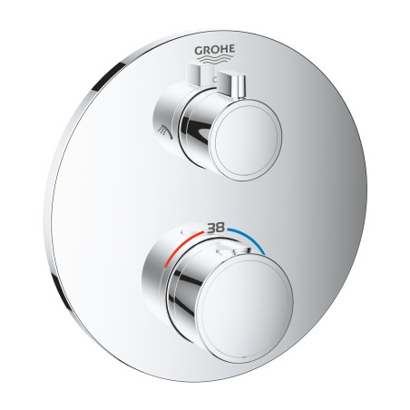 Potinkinis termostatiskais dušš maisītājs GROHE Grohtherm 2 izejas, hroms, 24076000