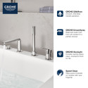 4 daļu maisītāja vannas komplekti GROHE Lineare, 19577001