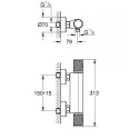 Thermostatic mixer shower with a 92 cm GROHE Grohtherm 1000 Performance, 34835000