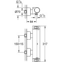 Termostata maisītājs dušai GROHE Grohtherm 2000, 34169001