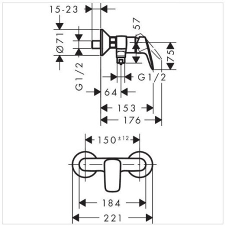 Dušas maisītājs HANSGROHE Logis, 71600670