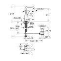 Смеситель для раковины с донным клапаном GROHE Essence L, 24174001