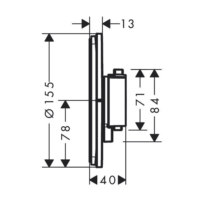 Termostati HANSGROHE ShowerSelect Comfort S 2 funkcijas, 15554000