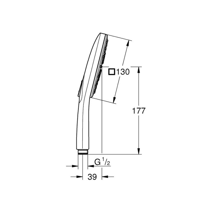 Dušas galva GROHE Rainshower SmartActive 130, 3 funkcijas, 26574GN0