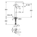GROHE Essence XL basin mixer, 24170GN1