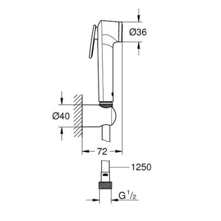 GROHE Tempesta-F shower set, 27513GL1