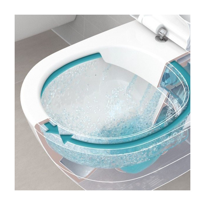Подвесной унитаз VILLEROY & BOCH Architectura, Rimless с покрытием Ceramic plus, 4694HRR1