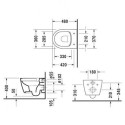 Hanging toilet DURAVIT Me by Starck Compact Rimless with Soft close lid, 45300900A1