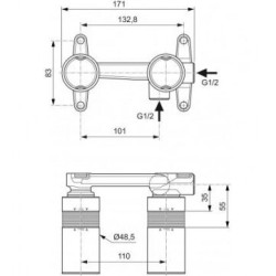 Potinkinā daļa maisītājam IDEAL STANDARD A1313NU