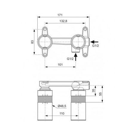 Potinkinā daļa maisītājam IDEAL STANDARD A1313NU