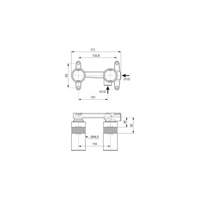 Potinkinā daļa maisītājam IDEAL STANDARD A1313NU