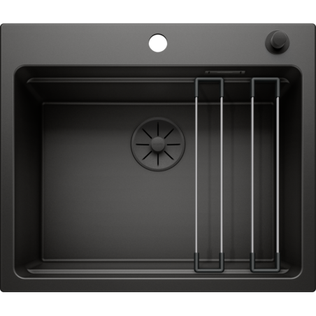 Virs galda uzstādīta izlietne BLANCO Etagon 6 Black Edition, 526339