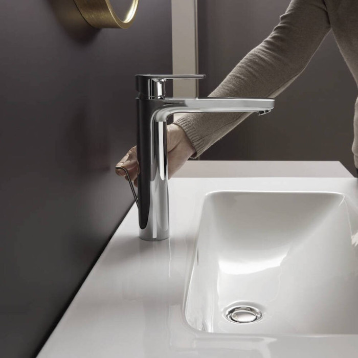 Izlietnes maisītājs ar apakšējo vārstu HANSGROHE Vernis Blend 190, hroms, 71552000