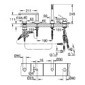 4 daļu maisītāja vannas komplekti GROHE Plus, 29307003