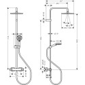 Termostatiska dušas sistēma HANSGROHE Vernis Shape 240, 26429670