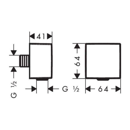 Ūdens izvadīšana zemgrīdas dušai HANSGROHE FixFit Square, 26455670