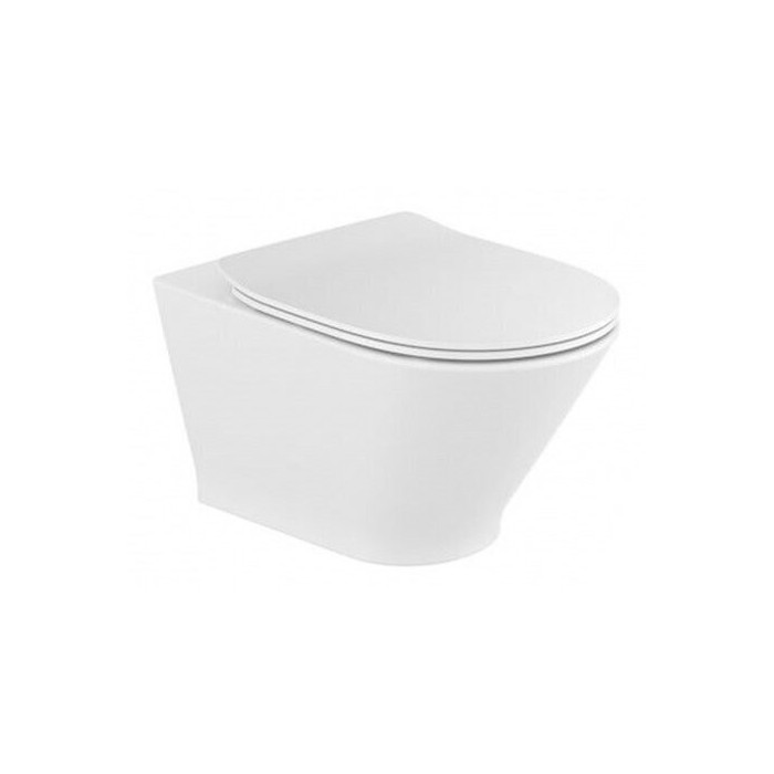 Pakabināms WC pods ROCA The Gap Rimless ar lēni nolaižamu vāku
