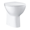 GROHE Bau Ceramic Rimless wall-mounted toilet with slim soft close lid