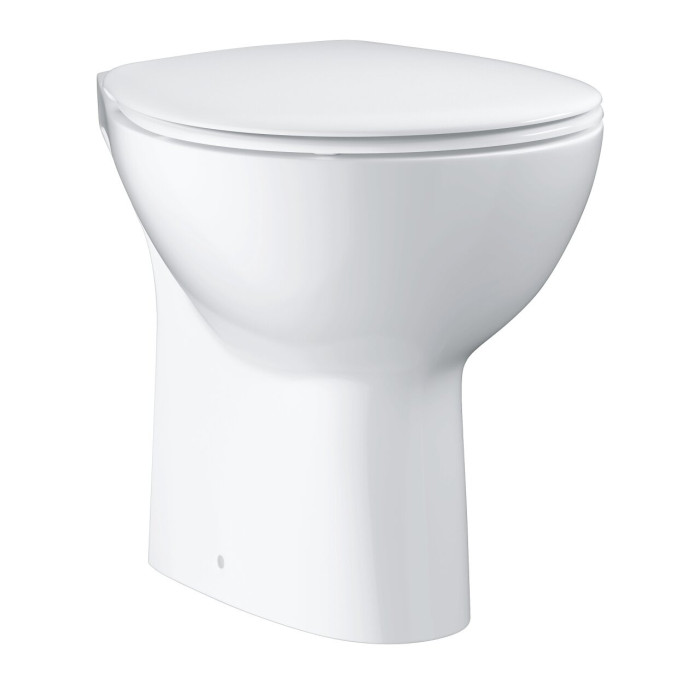 GROHE Bau Ceramic Rimless wall-mounted toilet with slim soft close lid