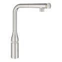 Kitchen (sink) faucet with pull-out spout GROHE Essence SmartControl, supersteel, 31615DC0
