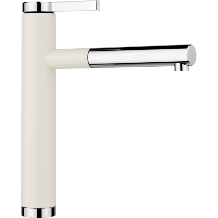 Kitchen (sink) faucet with pull-out hose BLANCO Linee-S, soft white / chrome