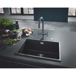 Composite sink GROHE K700U 610x460 mm granite black, 31655AP0