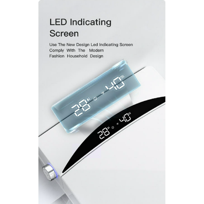 Hanging toilet with bidet function TECE (10 in 1) SET2 Rimless with soft-closing lid and concealed frame with button