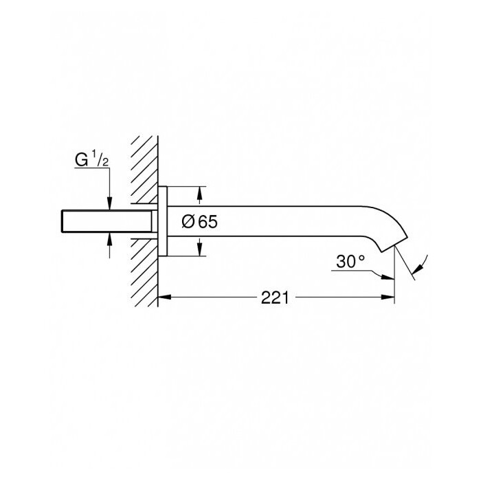 Snapas vannām GROHE Essence 221 mm, 13449A01