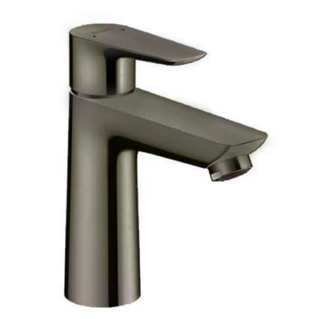 HANSGROHE Talis E 110 sink mixer with pop-up waste, brushed black chrome, 71710340