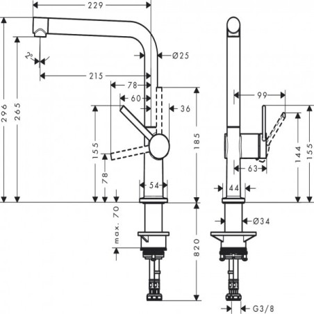 Virtuves (izlietnes) maisītājs HANSGROHE Talis M54, 72840800