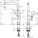Virtuves (izlietnes) maisītājs HANSGROHE Talis M54, 72840800
